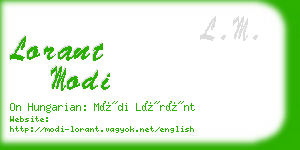 lorant modi business card